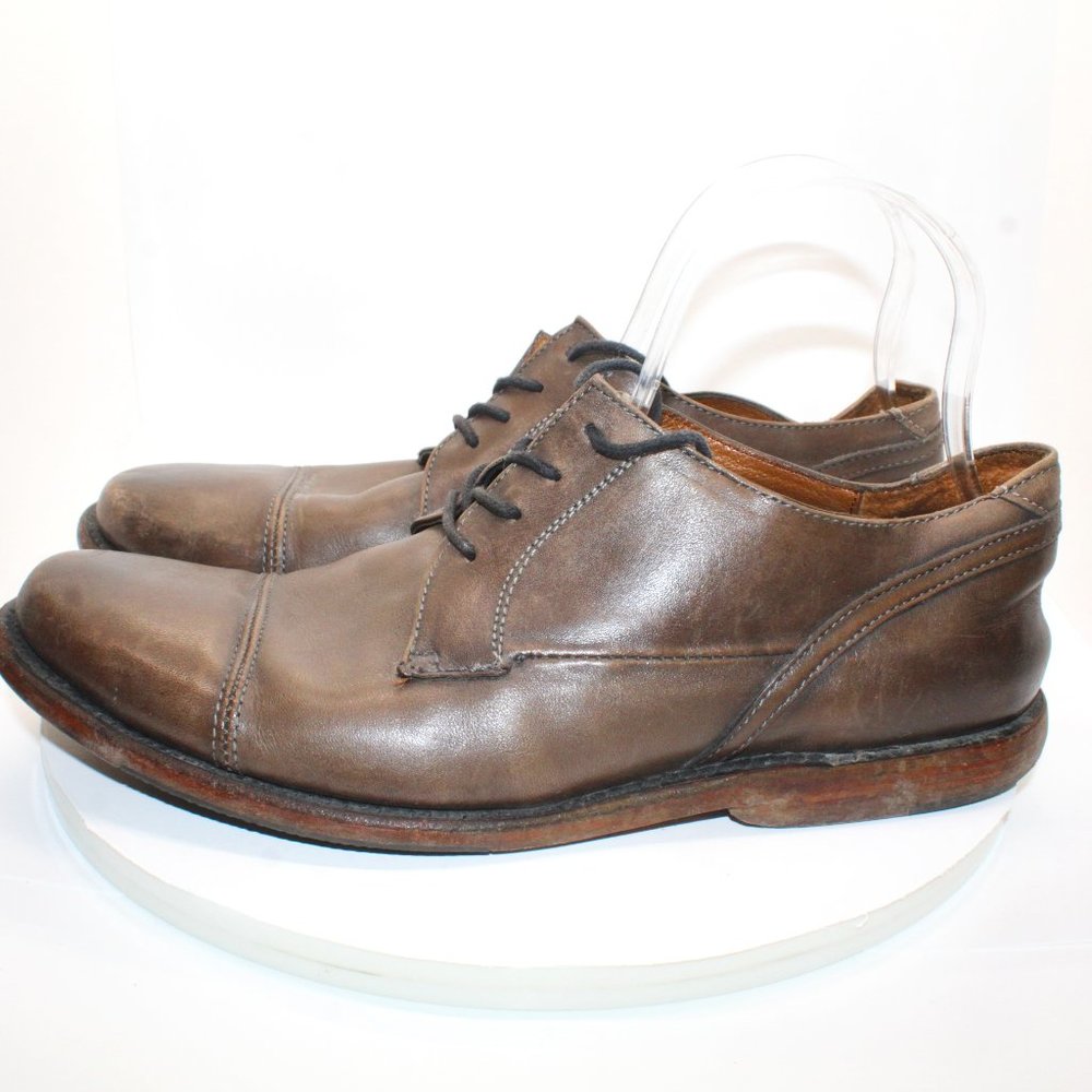 Sutro San Francisco Mens Sz 9D Larkin Brown Distressed Leather Oxford Shoes - Picture 7 of 14